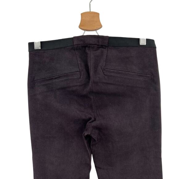 Helmut Lang Plum Embossed Leather‎ Skinny Leggings Pants Purple Size 2 - Picture 7 of 11